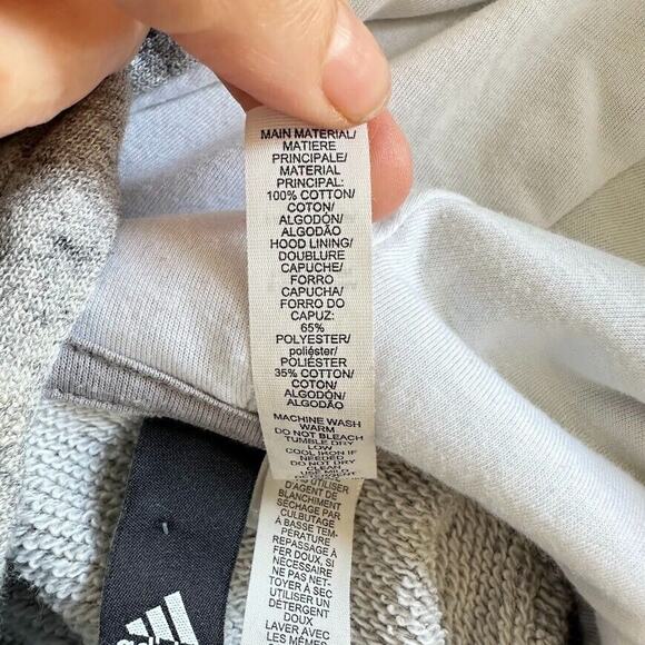Adidas Hoodie Womens Gray Heather Pullover Long Sleeve Ladies Activewear Size XS - Picture 5 of 7